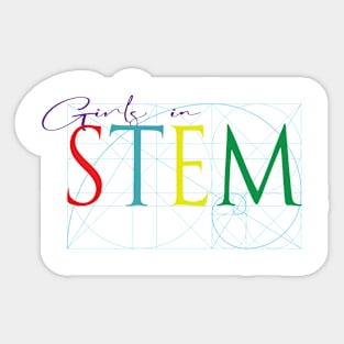 Girls in STEM with Golden Ratio Sticker